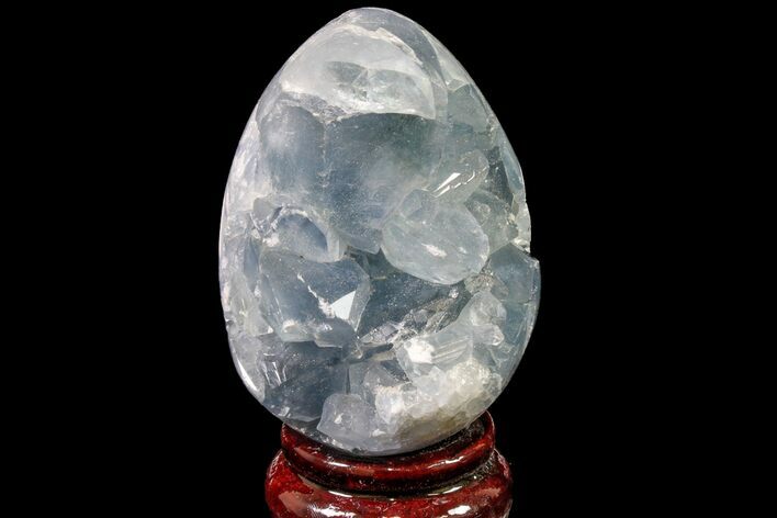 Crystal Filled Celestine (Celestite) Egg Geode - Madagascar #161211